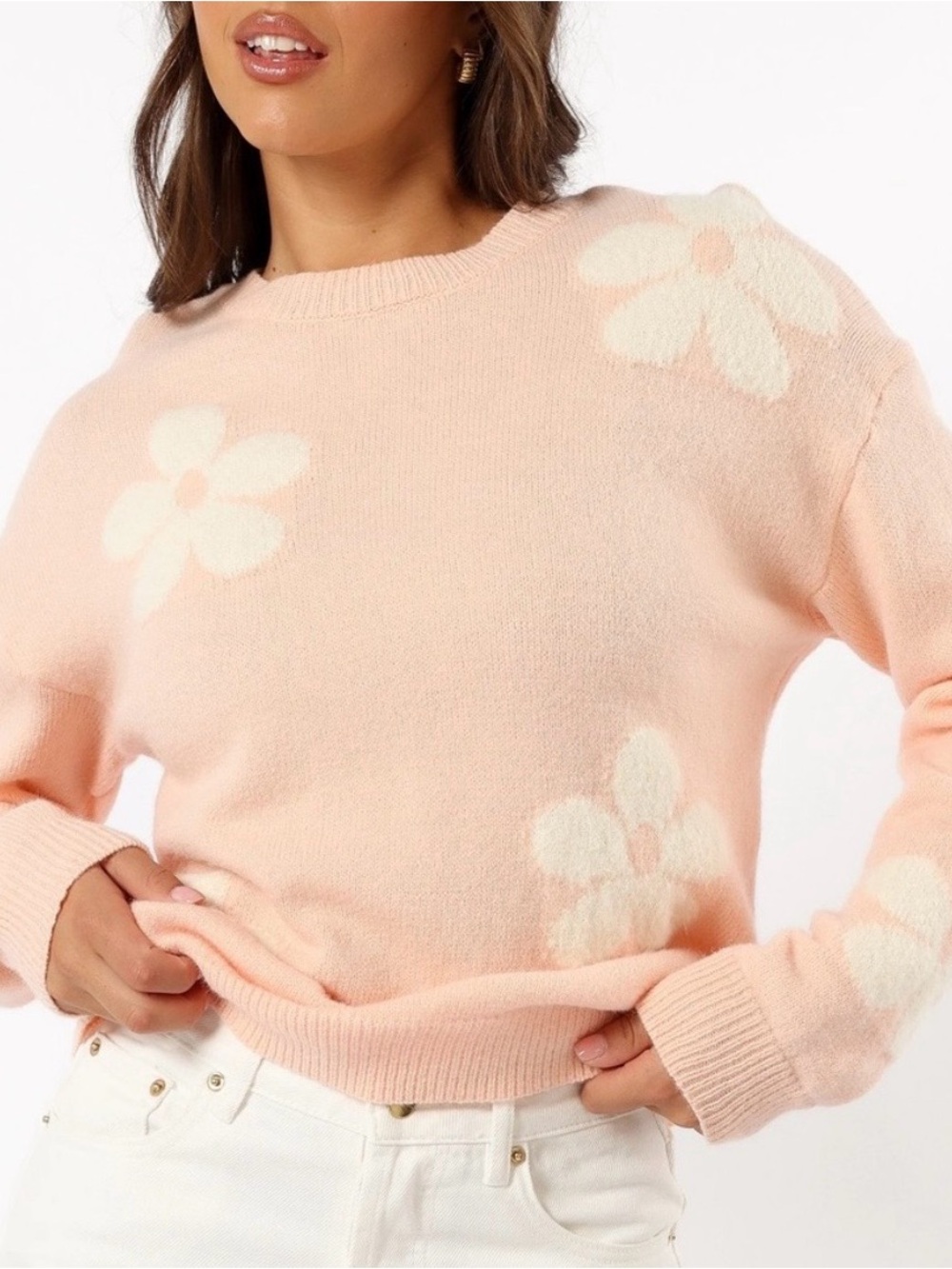 Petal & Pup Pink Floral Crew Neck Sweater